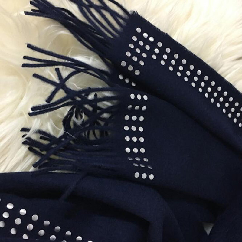 Pure Cashmere Scarves Black Paillette Women Fashional Winter Scarf